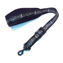 Legacystraps Saxophone Strap with soft neoprene neckpad and spring loaded locking swivel snaphook with Musical Score design