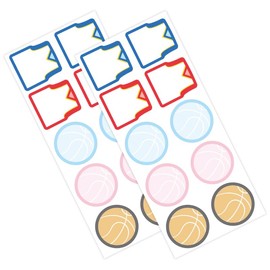Colored Paper Stickers, 20 Sheets, Basketball Club, Bookmark