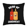 Head Of Condiment Ketchup And Mustard Ketchup Best Sauce Throw