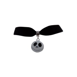 dunns-jewels Black Velvet Choker with a 30mm Skellington face Charms