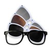 GloFX Snaps: Magnetic Polarized Sunglasses Set – Black Frame, Gray/Brown/Black