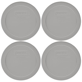 Pyrex 7200-PC 2-Cup Rainstorm Blue Food Storage Replacement Lid Cover Made in the USA - 4-Pack