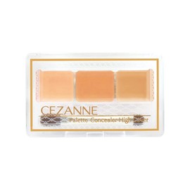 Cezanne Palette Concealer, High Cover, 0.2 oz (4.5 g), High Density Adhesion, 3 Colors, Double End Brush, Beige