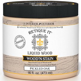 Retique It Wood'n Stain - Liquid Wood Gel Stain Interior/Exterior (16 oz (Pint), 70 Pickled Oak)