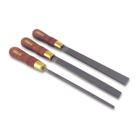 Narex 3 Piece Set Round Rattail, Half Round and Rectangular 200 mm Cabinetmaker Wood Course Cut Rasp 854202