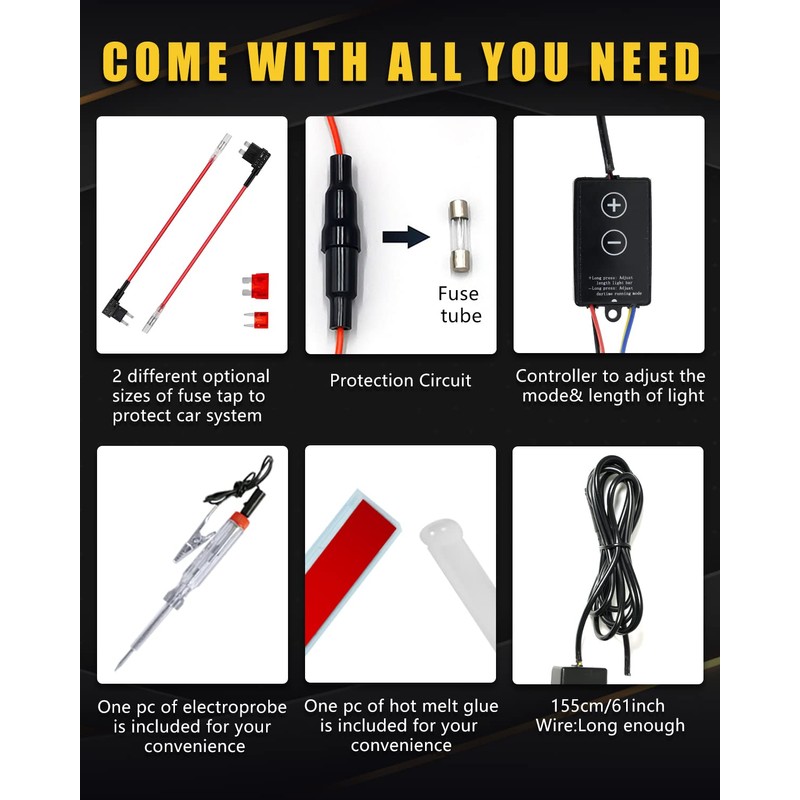 Sequential Turn Signal Led Light Strip Dynamic Scan Start Up