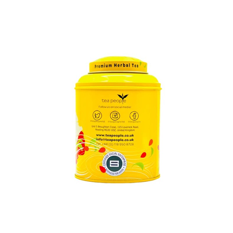 Tea People Organic Camomile Tea Pyramids in a Tin Caddy