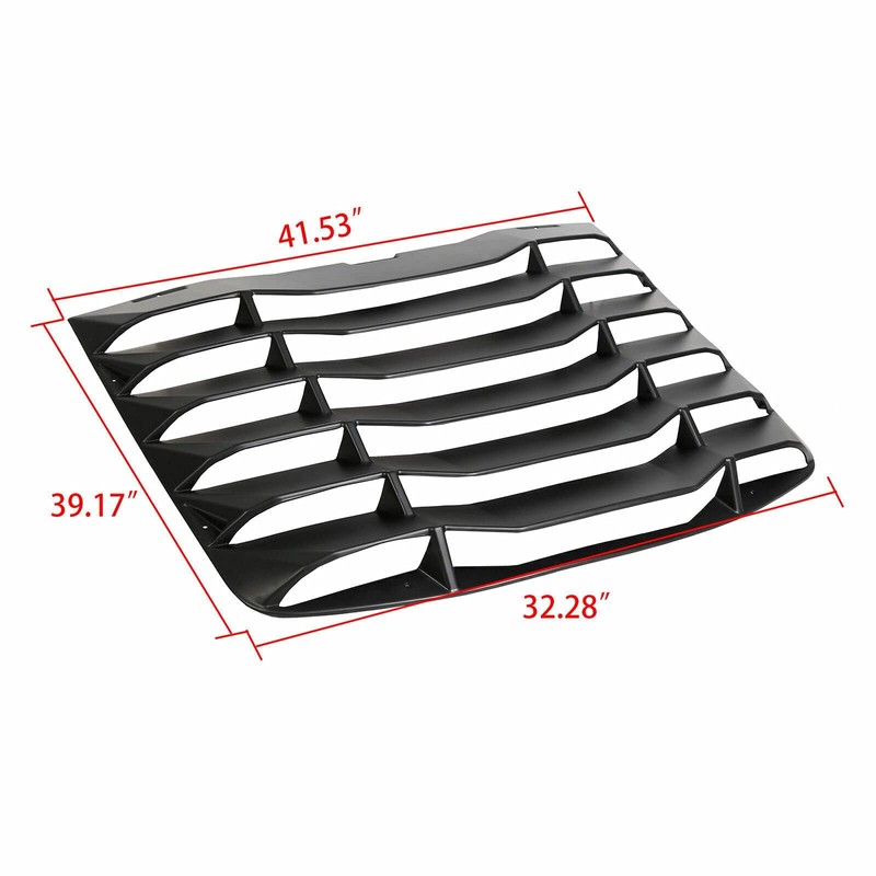 ECOTRIC Rear Windshield Louvers Window Sun Shade Cover ABS Compatible