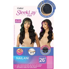 Outre Lace Front Wig - Sleeklay Part Deep C Lace Part - Nailani (OFF BLACK 1B)