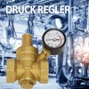 DN25 Brass Adjustable Water Pressure Reducing Regulator Reducer Gauge Meter