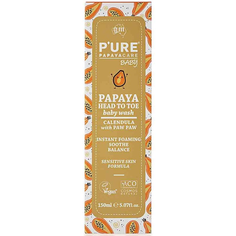PURE Papaya Baby Head to Toe Wash, 150ml