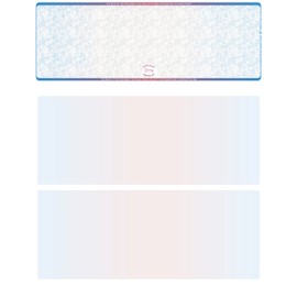 Blank High Security Top Computer Checks, 250 Blue/Red Checks