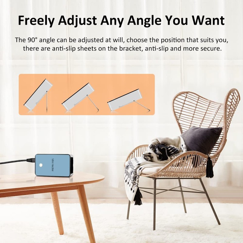 Portable Space Heater YOUCIDI Mini Desk Heater Electric Fan Air