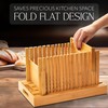 Bamboo Bread Slicer with High-Grade Stainless Steel Knife – Adjustable