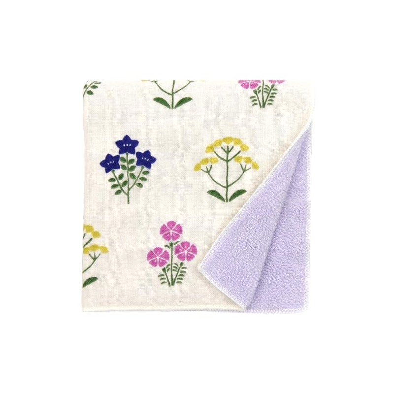 Wataol Semi Washed Towel Handkerchief, Autumn Grass Murasaki