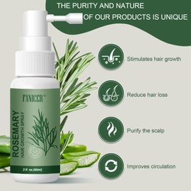 60ml Haarwachstum Öl,Rosmarinöl Haare,Haarserum für Das Haarwachstum& Eine Gesunde Kopfhaut,Haarpflege,Hair Growth Fördert Dickeres Haar Wachstum für Frauen & Männer