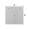 Pegboard Smith 16x16 inch Wall Organizer Pegboard Panels, Gray Metal