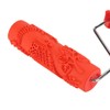 7IN Rubber Embossing Texture Wall Printing Brush Relief Roller Tool