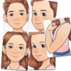 Bowitzki Face Painting Practice Board, 5 Pieces Reusable Colourful Face