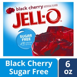 Jell-O Black Cherry Gelatin Mix (0.6 Ounce Box, Pack of 6)