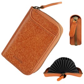 Fabrizio Men's Card Case, Card Holder, Coin Purse, Large Capacity, 20 Pieces, High Quality, Italian Leather, Genuine Leather, Credit Card Case, Magnetic Protection, Skimming Prevention, Ormo