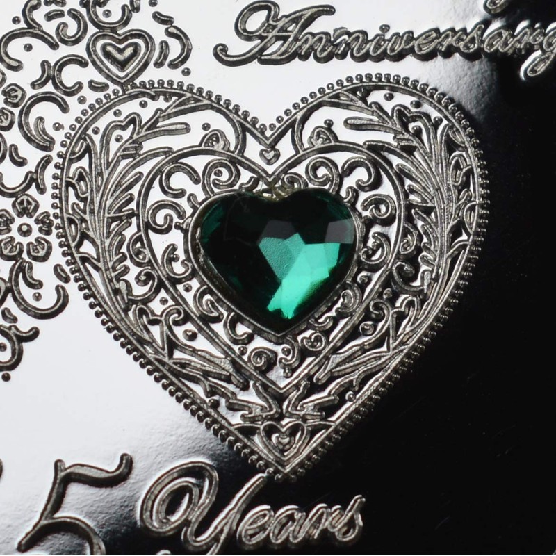 The Commemorative Coin Company 55TH Emerald Wedding Anniversary Silver Commemorative