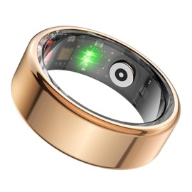 Smart Ring, Bluetooth Wearable Men Women Fitness Tracker Ring for Step Tracking, Electric Book Page Turning Camera Remote Control for Android for IOS (Rose Gold)