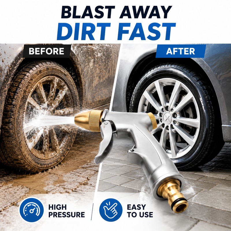 High Pressure Metal Brass Garden Hose Spray Gun for Car