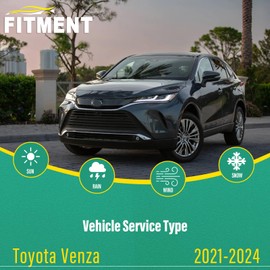 26" 16" 14" Windshield Wiper Blades Replacement for Toyota Venza 2021 2022 2023 2024 Premium All Weather Front Rear Wipers Set - OEM Quality (Pack of 3)