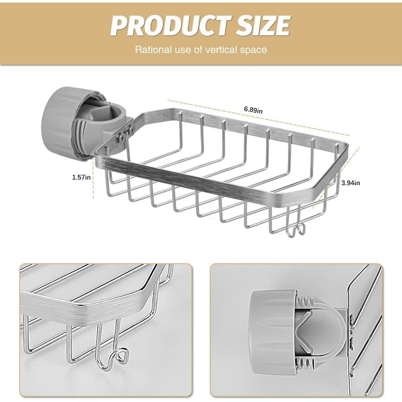 Shower Caddy No Drill, Shower Soap Holder, 304 Stainless Steel