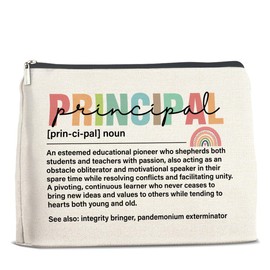 UPNEGE Makeup Bag Principal Gifts for Women Principal Appreciation Gifts Principal Definition Cosmetic Bag Zipper Makeup Pouch