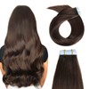 YILITE Tape in Hair Extensions Human Hair #2 Darkest Brown