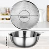 304 Metal Stainless Steel Colander Strainer Mixing Bowl With Microporous