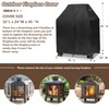 Outdoor Fireplace Cover,Heavy Duty 600D Waterproof Square Chimineas Fireplace Covers,Cover