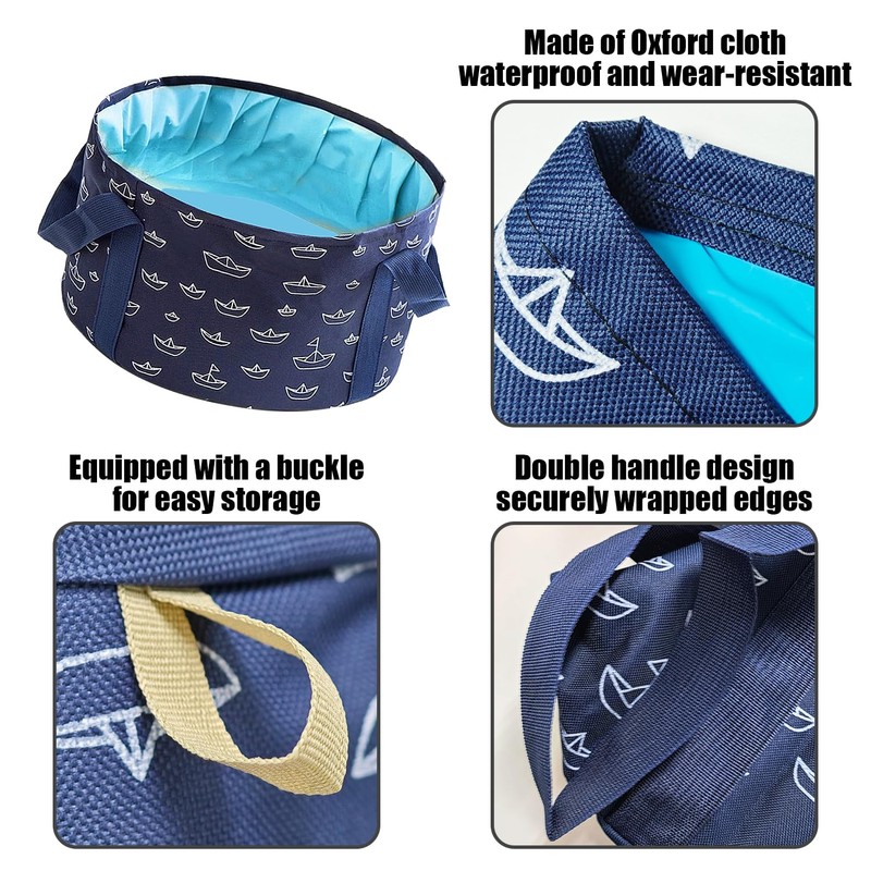 1 Navy Blue Foot Bath, 1 Pack Foot Mask, Foot