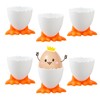 Set of 6 Egg Holders and Egg Stands, Funny Children's