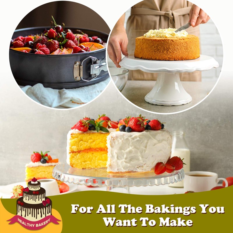 HIWARE 10 Inch Non-stick Springform Pan with Removable Bottom/Leakproof Cheesecake