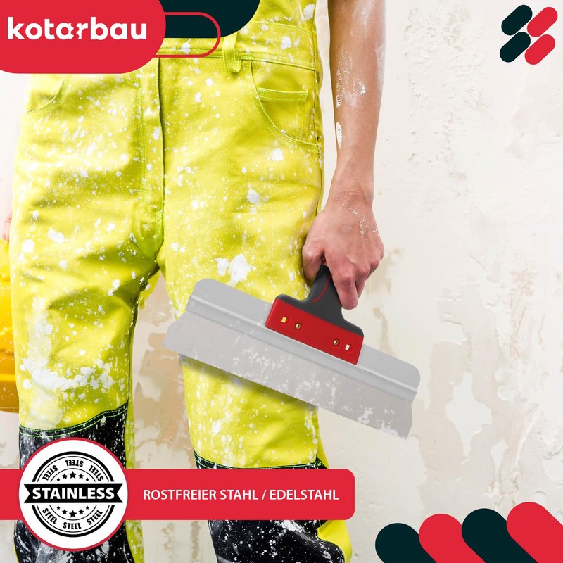 KOTARBAU® Stainless Steel Surface Spatula for Applying Putty Plaster 350