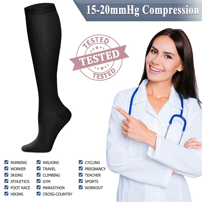 QUXIANG Copper Compression Socks for Women & Men Circulation (8