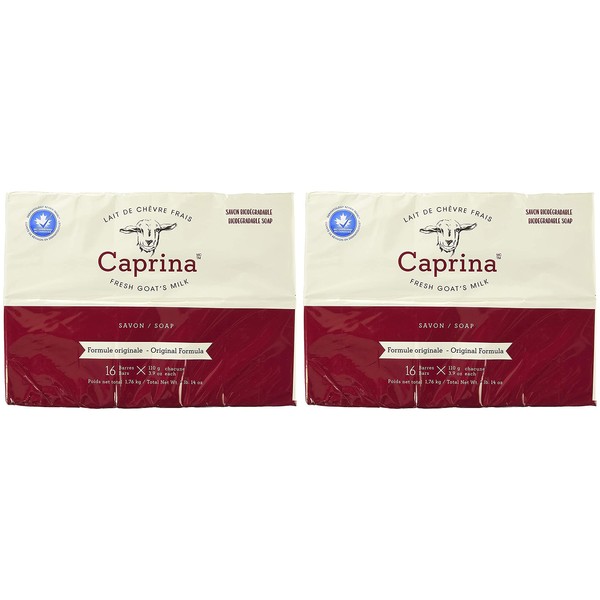 Canus Original Formula Fresh Goat's Milk Soap, 16 bars Set of 2