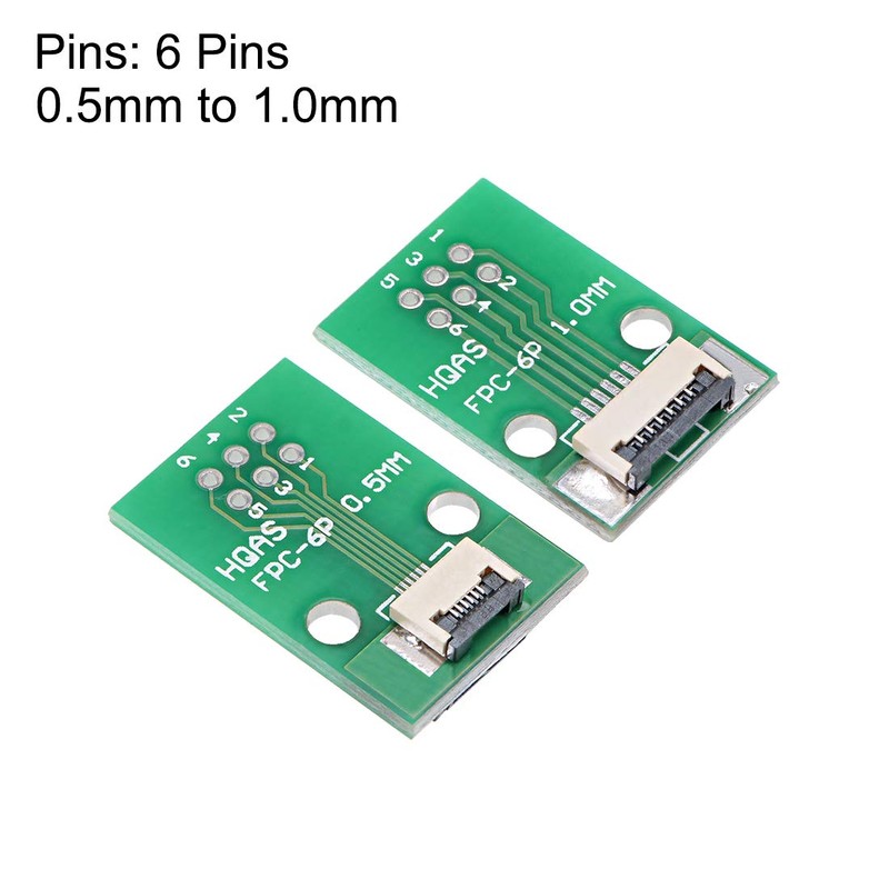 sourcing map FFC FPC 6 Pin 0.5mm 1mm Pitch to