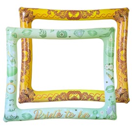 Wedding Bride to Be Double Sided Inflatable Photo Frame Photo Frame Gold & Mint Sage Green