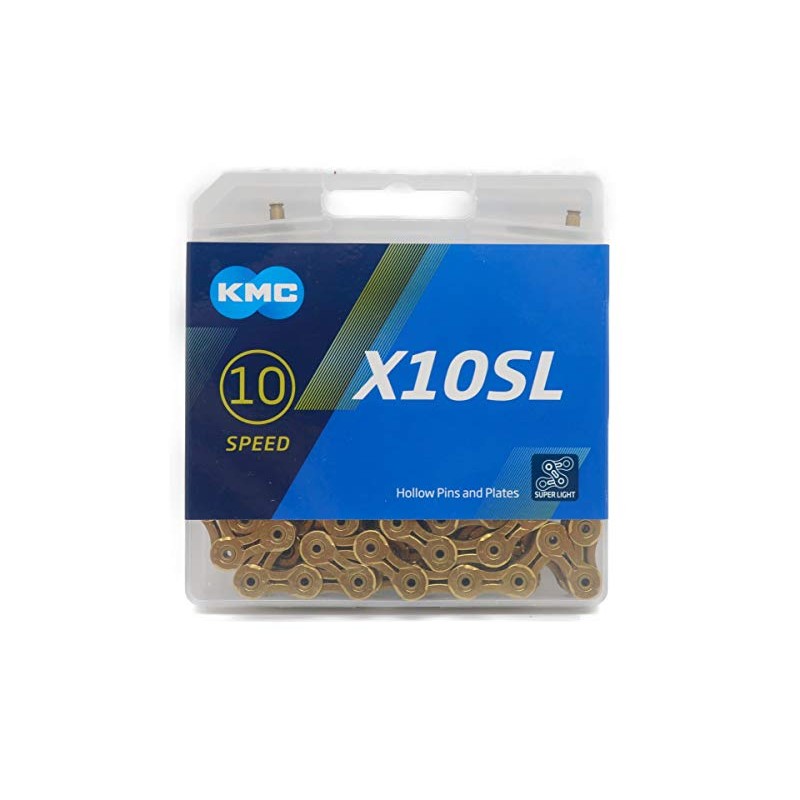 KMC X10SL Chain, 10-Speed, 10-Speed, 114Links (Gold))