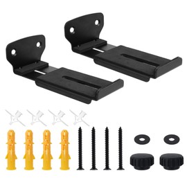 Goktvai 1 Pair Soundbar Wall Mount, Sound Bar Mounts Under TV Depth Adjustable 4.2 Inches - 6.4 Inches Hold up to 38 lbs Soundbar Shelf for LG Sony and More (Black)