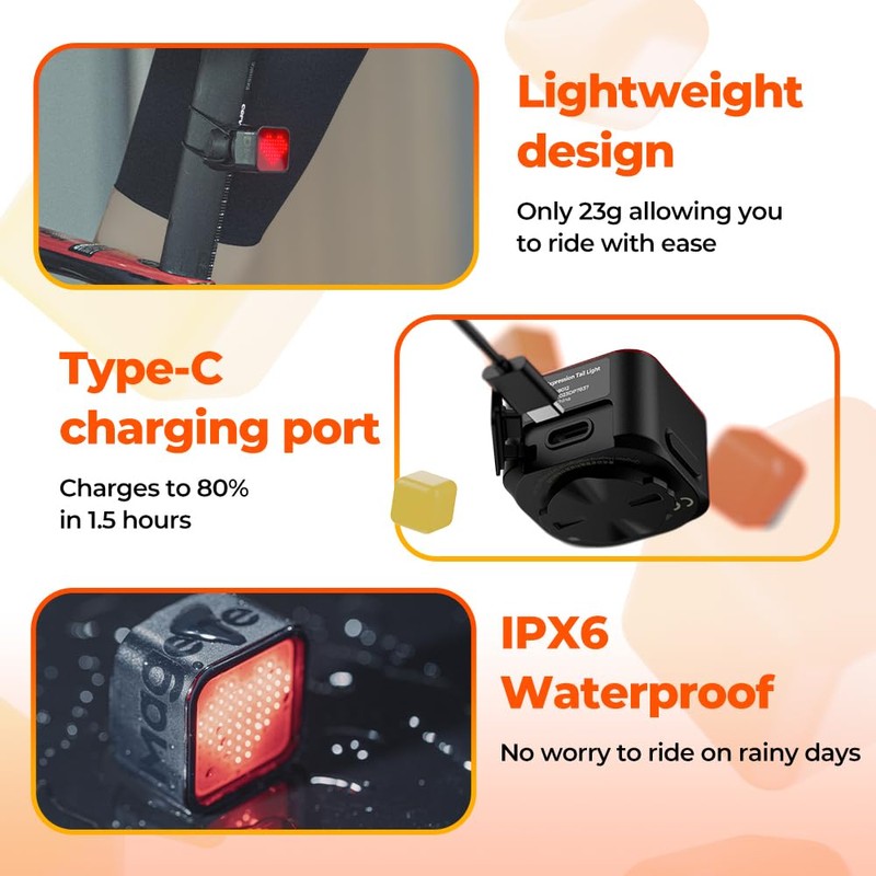 Magene L308 Luz Trasera Inteligente para Bicicleta, luz Trasera de