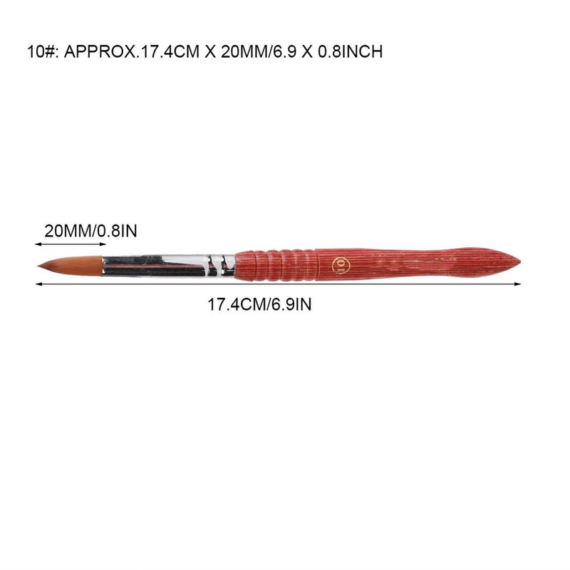 Professional Flexible Hair Nail Art Brush Rosewood Handle Crystal Pen