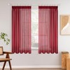 MIULEE Curtains with Ruffle Tape, Set of 2 Curtains, Living