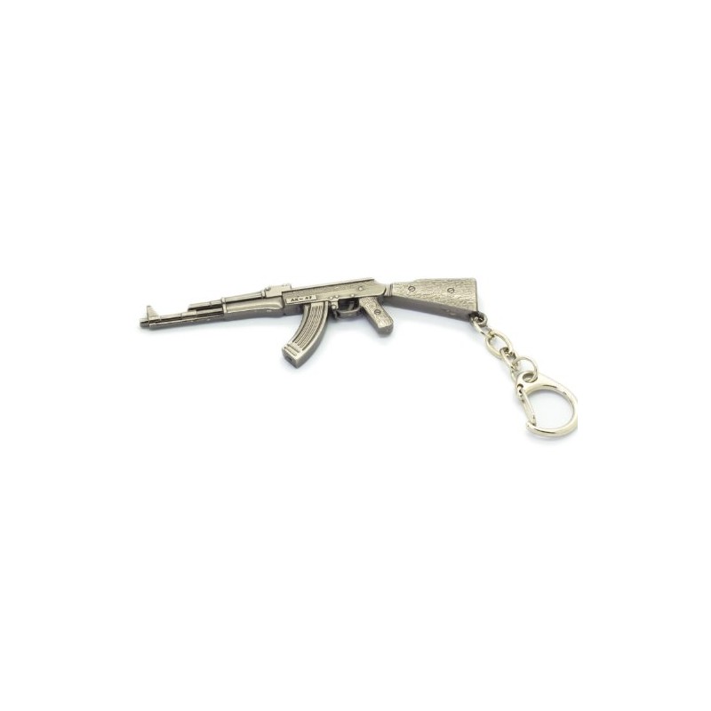 Fat-catz-copy-catz Grey AK47 Rifle Gun Metal Model Keyring Pendant 10cm
