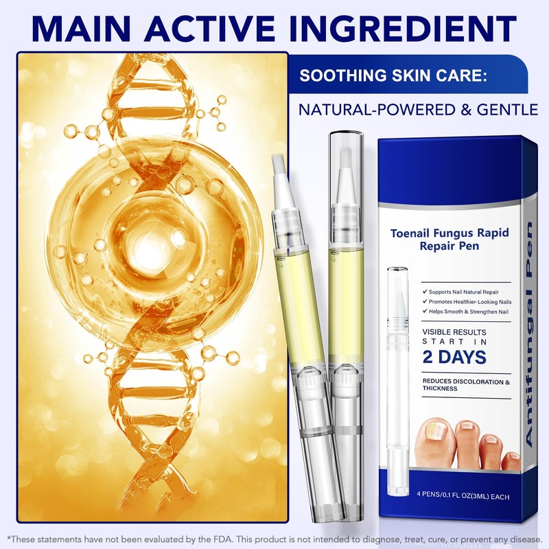 4Pcs Nail Care Pens, Moisturizing Nail Strengthener for Discoloured Nails