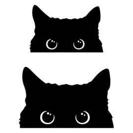 OQKAHIV Cat Car Stickers, Set of 2 Cute Cat Scratches: Car and Wall Stickers - Cute Decoration for Car Window Door etc. Funny and Cute Patterns for Outdoor Use